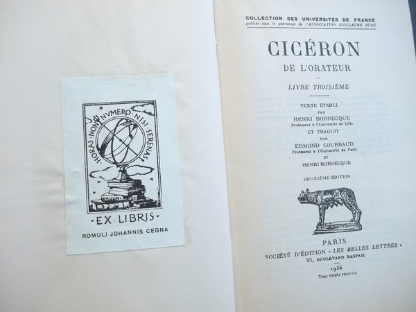 DE L'ORATEUR - LIVRE III