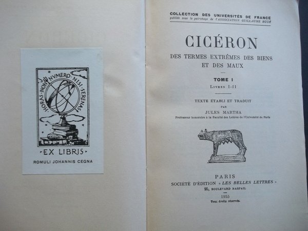 DES TERMES EXTREMES DES BIENS ET DES MAUX TOME I …