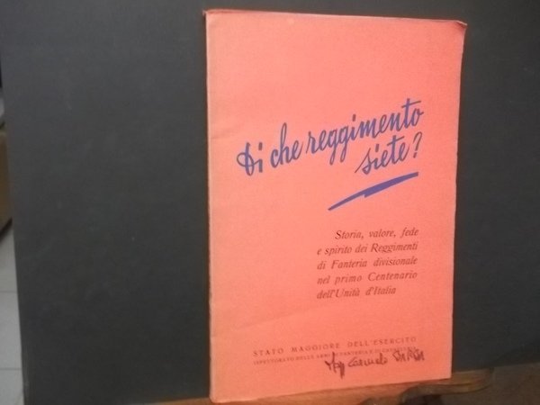 DI CHE REGIMENTO SIETE?