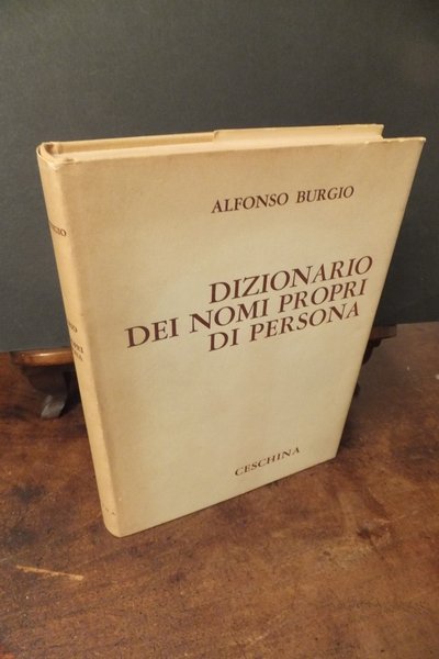 DIZIONARIO DEI NOMI PROPRI DI PERSONA