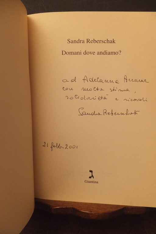 DOMANI DOVE ANDIAMO? SANDRA REBERSCHAK
