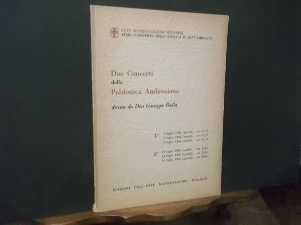 DUE CONCERTI DELLA POLIFONICA AMBROSIANA