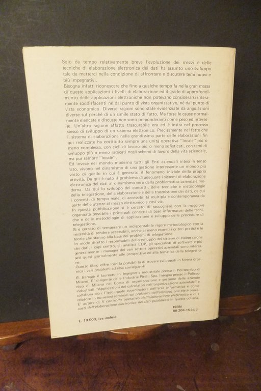 ELABORAZIONE E TRASMISSIONE DEI DATI A DISTANZA ROMEO BAROGGI