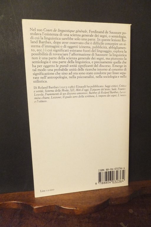 ELEMENTI DI SEMIOLOGIA ROLAND BARTHES | Immagine Gallery 2