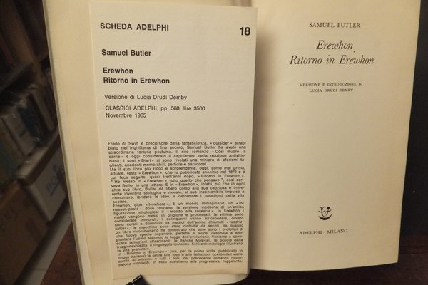 EREWHON RITORNO IN EREWHON