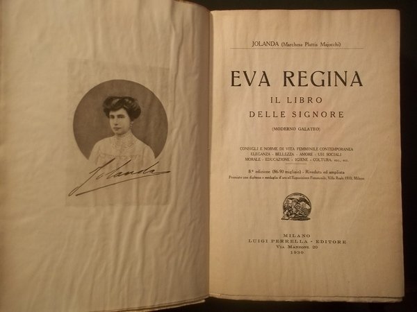 EVA REGINA IL LIBRO DELLE SIGNORE MODERNO GALATEO