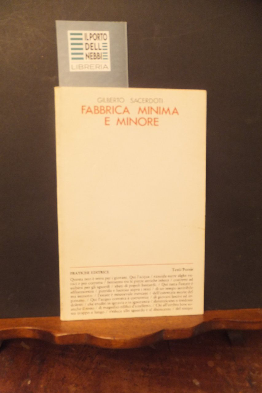 FABBRICA MINIMA E MINORE