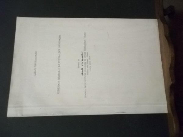 FEDERICO HEBBEL I LA POESIA DEL NUMINOSO