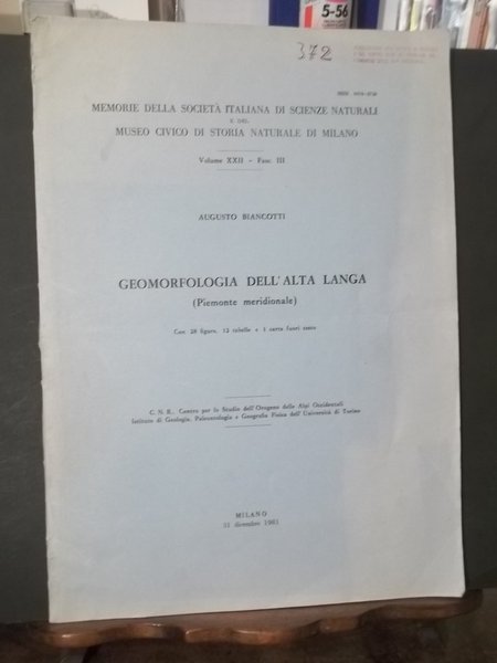 GEOMORFOLOGIA DELL'ALTA LAGNA - PIEMONTE MERIDIONALE