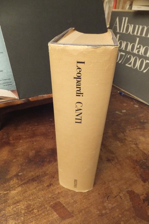 GIACOMO LEOPARDI CANTI EDIZIONE CRITICA DI E. PERUZZI CIN LA …