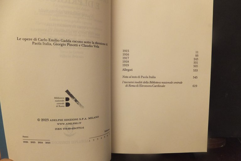 GIORNALE DI GUERRA E DI PRIGIONIA CARLO EMILIO GADDA