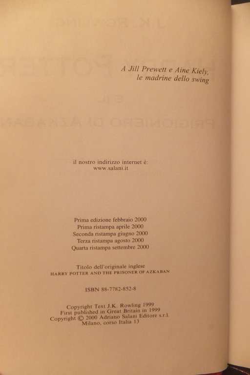 HARRY POTTER E IL PRIGIONIERO DI AZKABAN J. K. ROWLING