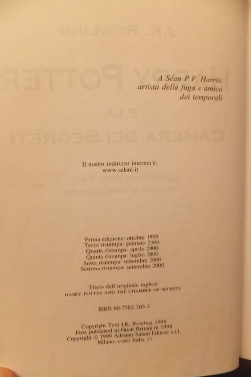 HARRY POTTER E LA CAMERA DEI SEGRETI J. K. ROWLING | Immagine Gallery 6
