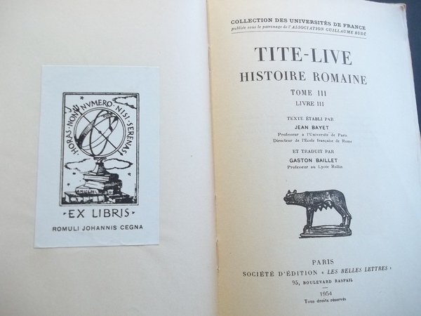 HISTOIRE ROMAINE - LIVRE III - TOME III