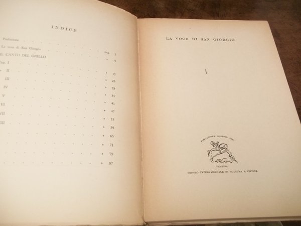 IL CANTO DEL GRILLO LA VOCE DI SAN GIORGIO