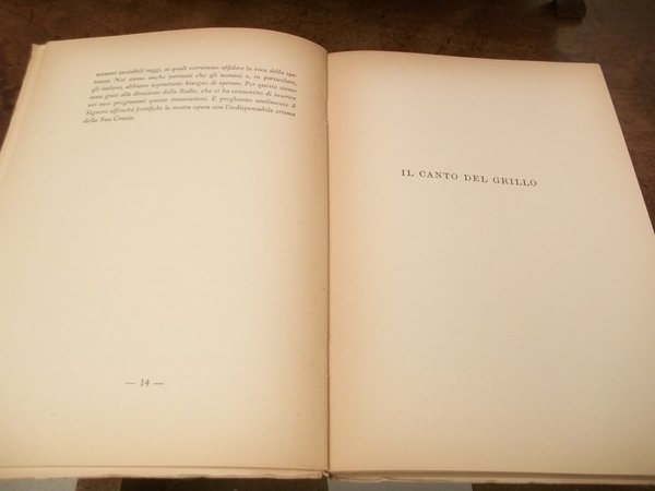 IL CANTO DEL GRILLO LA VOCE DI SAN GIORGIO