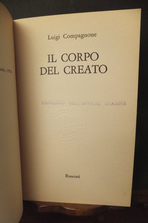 IL CORPO DEL CREATO LUIGI COMPAGNONI
