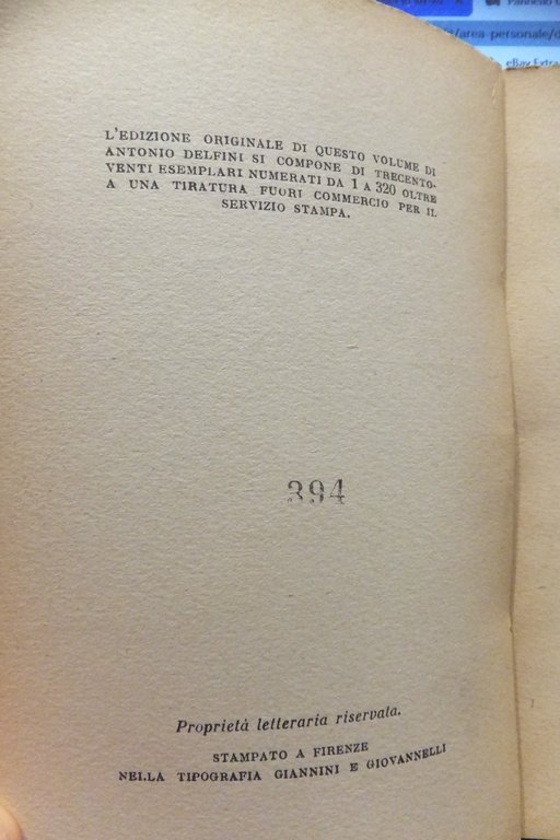 IL FANALINO DELLA BATTIMONDA ANTONIO DELFINI