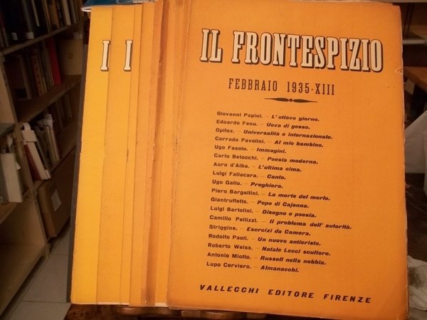 Il Frontespizio - annata 1935 11 NUMERI con gennaio mancante