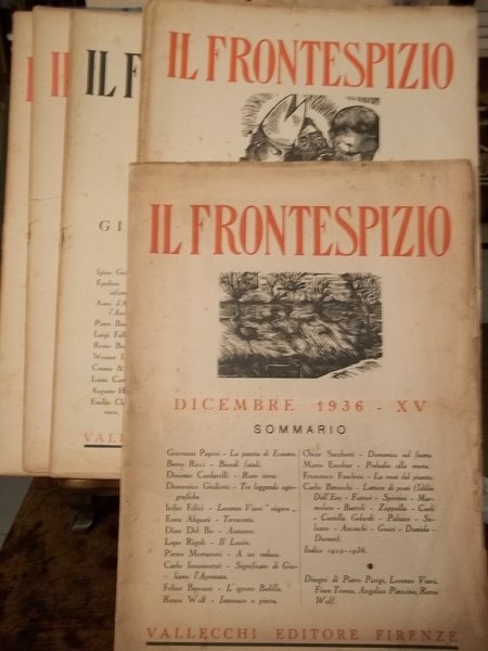 Il Frontespizio - annata 1936 completa. Vallecchi editore Firenze