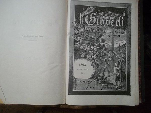 IL GIOVEDI LETTURE FAMIGLIARI ILLUSTRATE 1893 ANNO SESTO