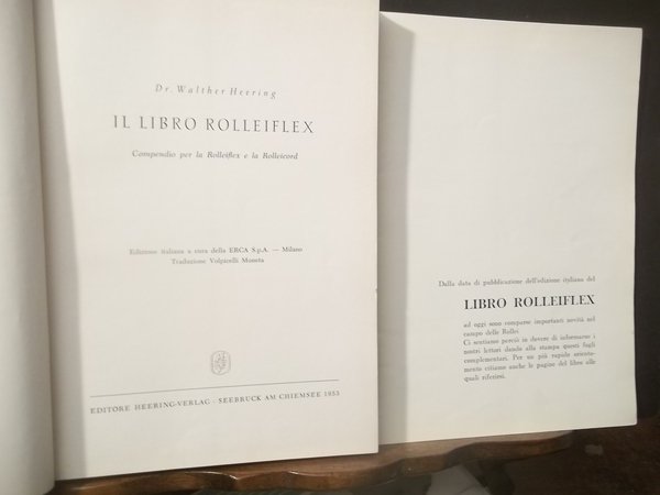 IL LIBRO ROLLEIFLEX COMPENDI PER LA ROLLEIFLEX ELA ROLLEICORD