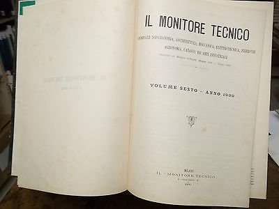 IL MONITORE TECNICO MANUALE D'INGENERIA ARCHITETTURA MECCANICA FERROVIE 1900