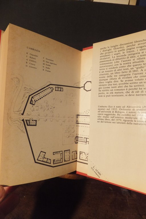 IL NOME DELLA ROSA UMBERTO ECO PRIMA EDIZIONE