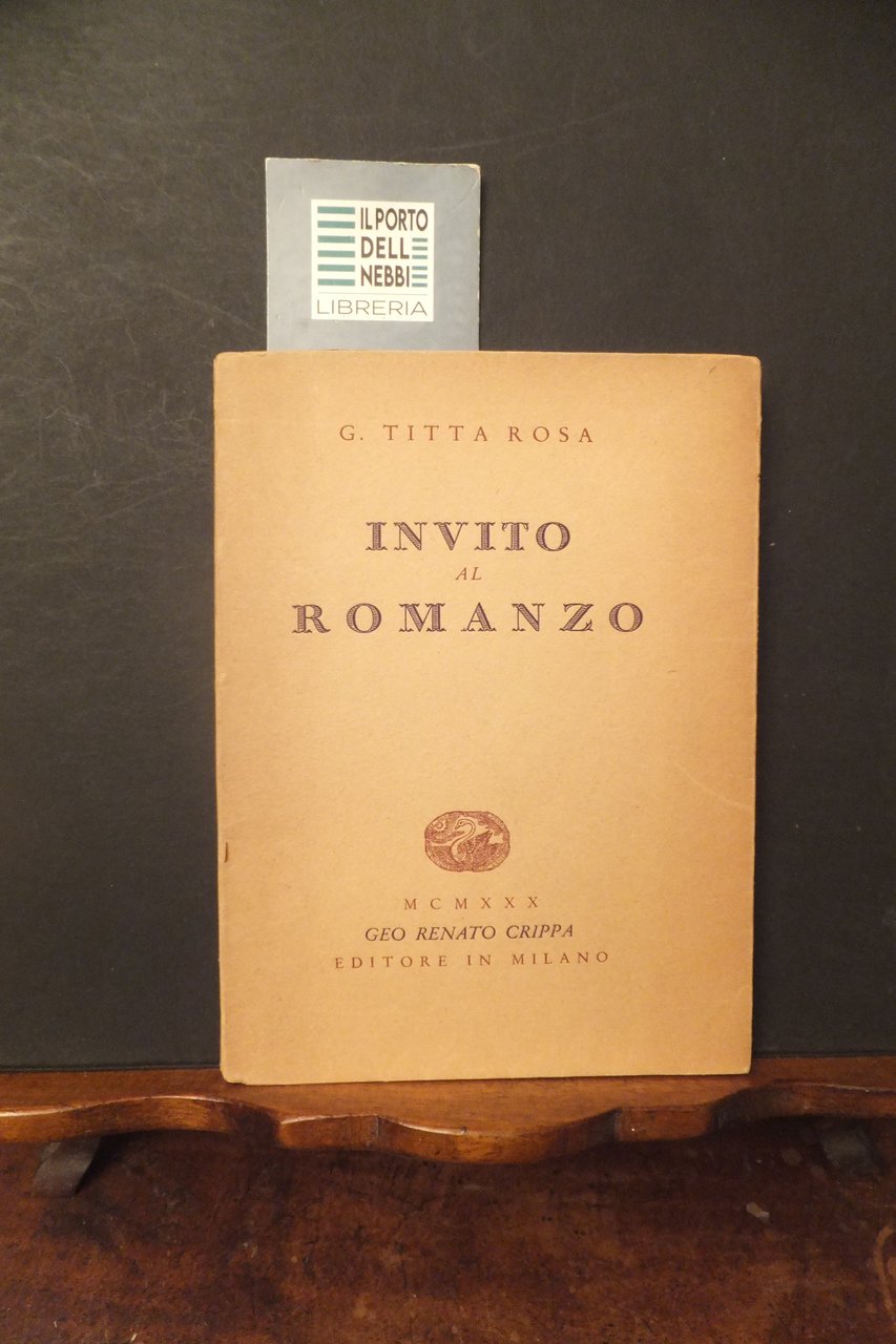 INVITO AL ROMANZO G. TITTA ROSA
