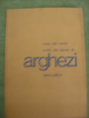 INVITO ALLA LETTURA DI ARGHEZI