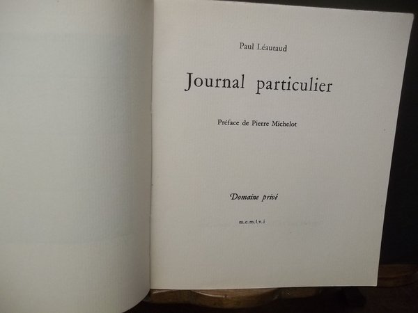 JOURNAL PARTICULIER