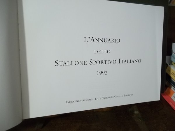 L'ANNUARIO DELLO STALLONE SPORTIVO ITALIANO 1992