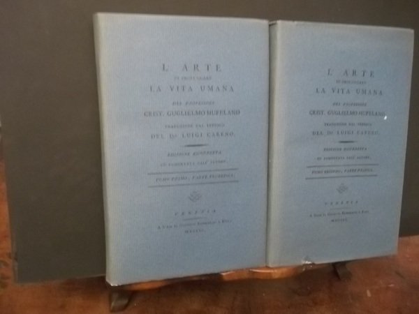 L'ARTE DI PROLUNGARE LA VITA UMANA VOLUME PRIMO VOLUME SECONDO