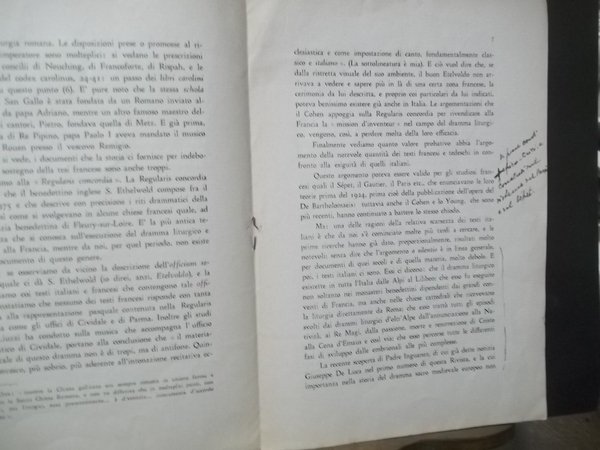 L'ORIGINE ROMANA DEL DRAMMA LITURGICO - ESTRATTO DALLA RIVISTA ITALIANA …