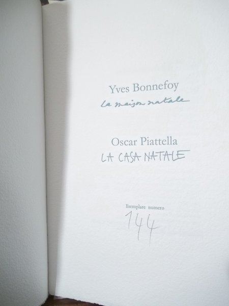 LA CASA NATALE - LA MAISON NATALE - LIBRO D'ARTISTA …