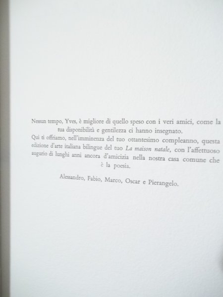 LA CASA NATALE - LA MAISON NATALE - LIBRO D'ARTISTA …