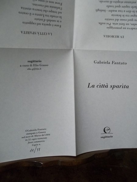 LA CITTA' SPARITA