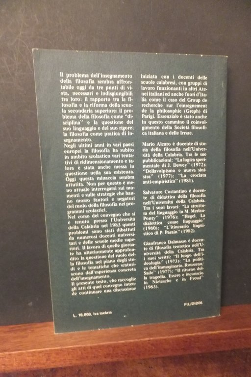 LA FILOSOFIA E IL SUO INSEGNAMENTO