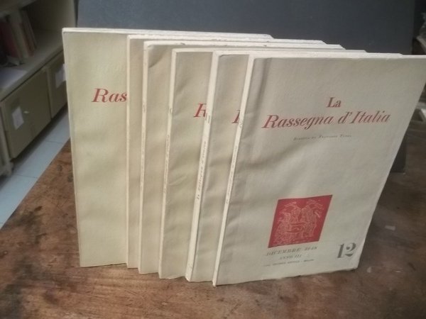 LA RASSEGNA D'ITALIA 1948 N. 7/8/9/10/11/12