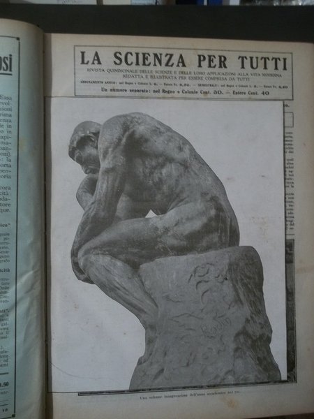 LA SCIENZA PER TUTTI ANNO 1916