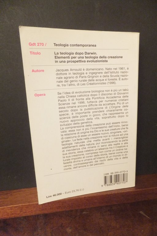 LA TEOLOGIA DOPO DARWIN JACQUES ARNOULD