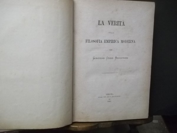 LA VERITA' FILOSOFIA EMPIRICA MODERNA | Immagine principale