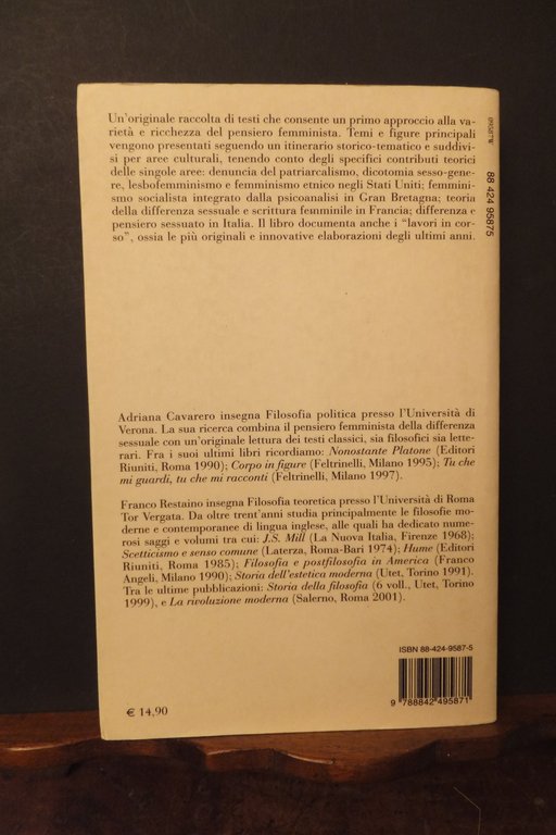 LE FILOSOFIE FEMMINISTE A. CAVARERO - F. RESTAINO