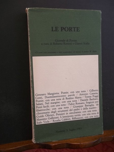 LE PORTE GIORNALE DI POESIA - NUMERO 3 LUGLIO 1983