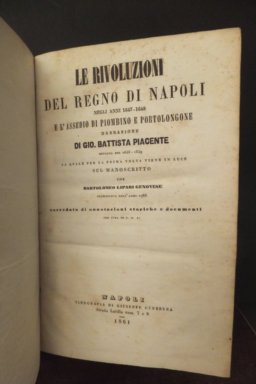 LE RIVOLUZIONI DEL REGNO DI NAPOLI NEGLI ANNI 1647 - …