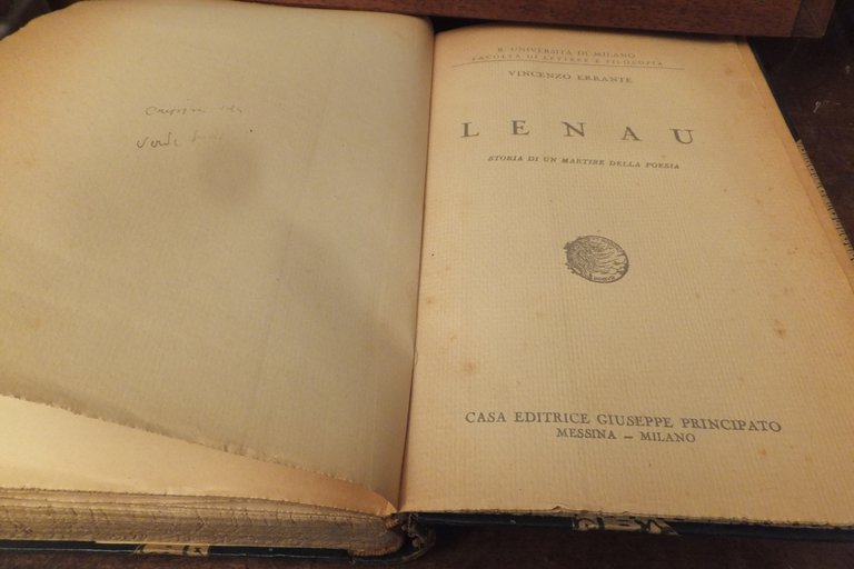 LENAU STORIA DI UN MARTIRE DELLA POESIA VINCENZO ERRANTE