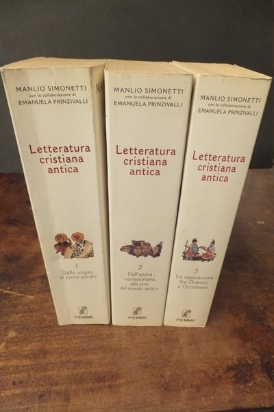 LETTERATURA CRISTIANA ANTICA TESTI ORIGINALI A FRONTE - VOLUME PRIMO …