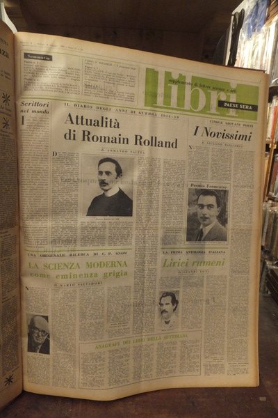 LIBRI SUPPLEMENTO DI LETTERE SCIENZE E ARTI PAESE SERA 1961- …