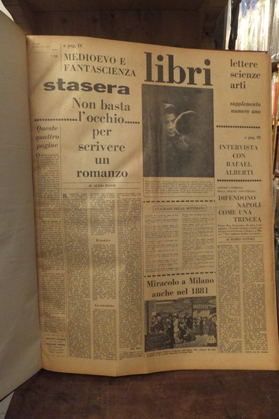 LIBRI SUPPLEMENTO DI LETTERE SCIENZE E ARTI PAESE SERA 1961- …