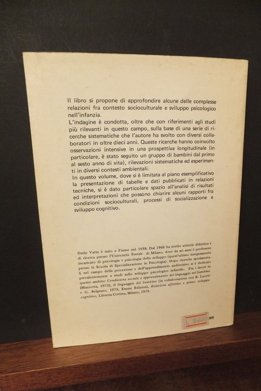 LO SVILUPPO PSICOLOGICO NEL CONTESTO SOCIOCULTURALE DAL PRIMO AL SESTO …